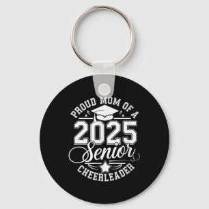 Senior 2025 Cheer Team Mom High School Afstuderen Sleutelhanger