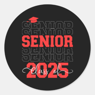 Senior 2025 CK naar school College Afstuderen CL v Ronde Sticker