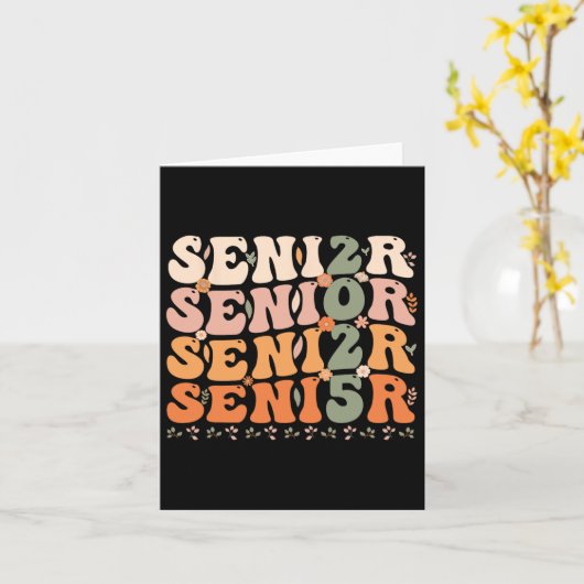 Senior 2025 CL van 2025 Afstuderen 2025 Groovy 1 Kaart (Gele Bloem)