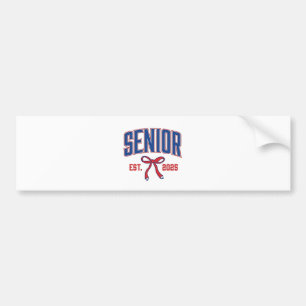 Senior 2025 Coquette Klasse van 2025 Roze Bogen Bumpersticker
