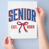 Senior 2025 Coquette Klasse van 2025 Roze Bogen Flyer (Hand)