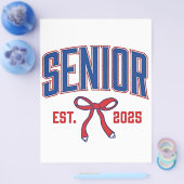 Senior 2025 Coquette Klasse van 2025 Roze Bogen Flyer (Enkel)