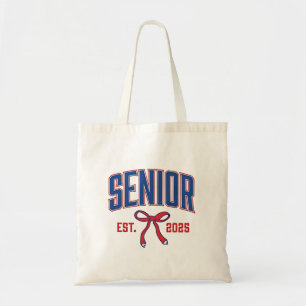 Senior 2025 Coquette Klasse van 2025 Roze Bogen Tote Bag