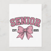 Senior 2025 Coquette Klasse van 2025 Roze Bogen Uitnodiging Briefkaart (Voorkant)