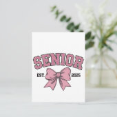 Senior 2025 Coquette Klasse van 2025 Roze Bogen Uitnodiging Briefkaart (Staand voorkant)