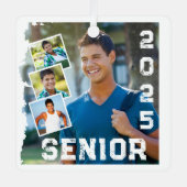 Senior 2025 High School Diploma Certificaat Metalen Ornament (Voorkant)