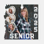 Senior 2025 High School Diploma Certificaat Metalen Ornament (Voorkant)