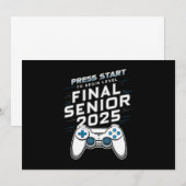 Senior 2025 Klas van 2025 Gamer Videogames Kaart (Voorkant / Achterkant)
