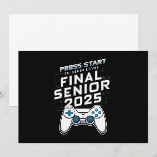 Senior 2025 Klas van 2025 Gamer Videogames Kaart (Voorkant / Achterkant)