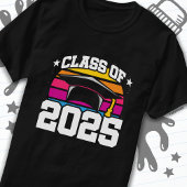 Senior 2025 Klasse van 2025 Afstuderen Retro Sunse T-shirt