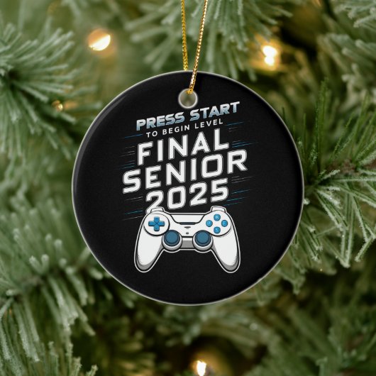 Senior 2025 Klasse van 2025 Gamer Videogames Keramisch Ornament (Boom)