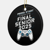 Senior 2025 Klasse van 2025 Gamer Videogames Keramisch Ornament (Links)