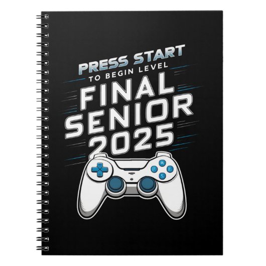Senior 2025 Klasse van 2025 Gamer Videogames Notitieboek (Voorkant)