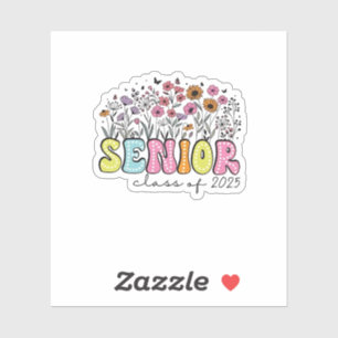 Senior 2025 Klasse van 2025 Spring Blossom Bloemen Sticker