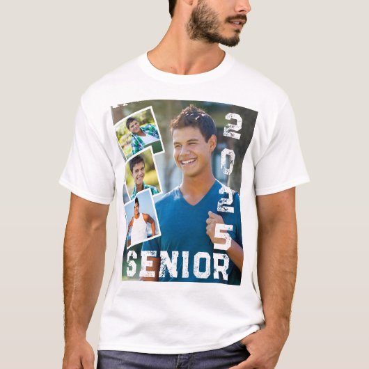 Senior 2025 multi Foto T-shirt (Voorkant)