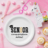 Senior 2025 - Naam aanpassen Papieren Bordje (Feest)