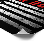 Senior 2025 Patriottisch Amerikaans Vlag Afstudere Poster (Hoek)