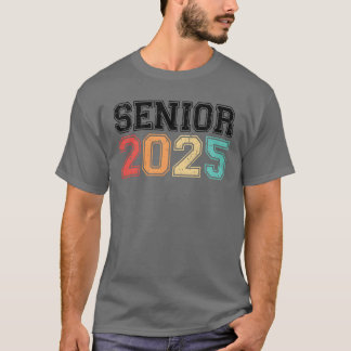 Senior 2025 Retro Vintage jongen T-shirt