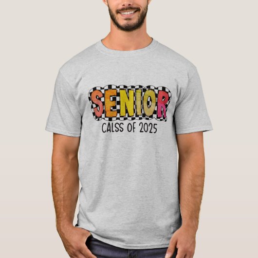 Senior 2025 School Afstuderen Blackout T-shirt (Voorkant)