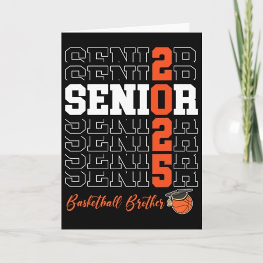 Senior 2025 Sketll Brother Gift Cl Of 2025 Proud B Kaart (Voorkant)