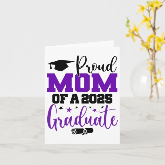 Senior 2025 Trotse Moeder van een CL van 2025 Afst Kaart (Gele Bloem)