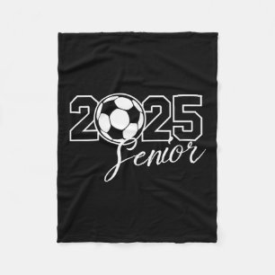 Senior 2025 Voetbal Mom High School Afstuderen Out Fleece Deken