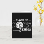 Senior 2025 Volleybal Mom High School Afstuderen Kaart (Gele Bloem)