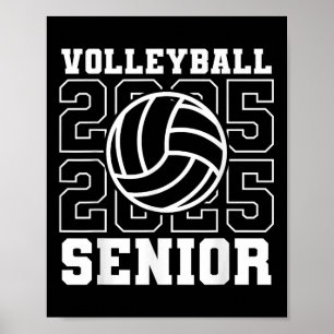 Senior 2025 Volleybal Mom High School Afstuderen Poster
