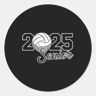 Senior 2025 Volleyll Mom High School Afstuderen Ou Ronde Sticker