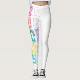 Senior 2025 White & Pastel Leggings