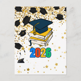 Senior 2026 Afstudeer Graphic - Onderwijs Feestdagenkaart