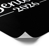 Senior 2026 Afstudeerdesign voor terug naar school Poster (Hoek)