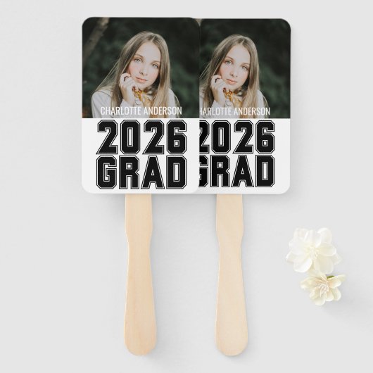 Senior 2026 Afstudeerfoto Handwaaier (Voorkant en achterkant)