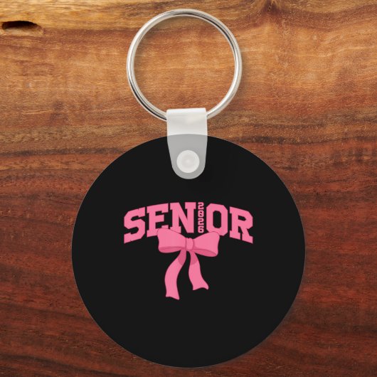 Senior 2026 Afstuderen Coquette CL van 2026 Terug Sleutelhanger (Voorkant)