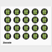 Senior 2026 Afstuderen Varsity Lime Groen Wit Op Ronde Sticker (Vel)