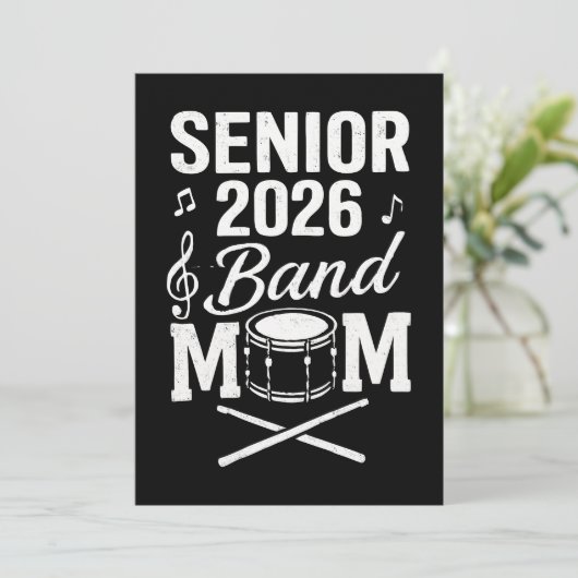 Senior 2026 Band Moeder Kaart (Staand voorkant)