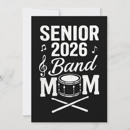 Senior 2026 Band Mom Kaart (Voorkant)