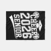 Senior 2026 Cheer Team Moeder Afstuderen Middelbar Fleece Deken (Voorkant (Horizontaal))