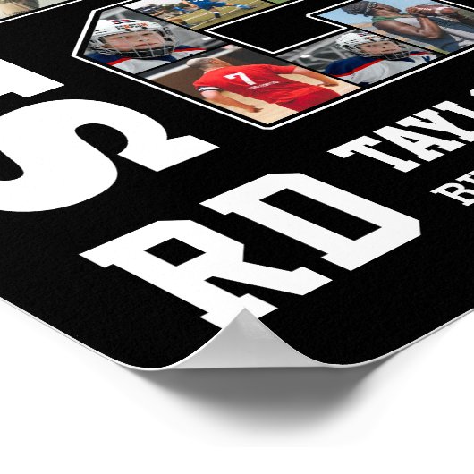 Senior 2026 Cheerleading Team Sports Photo Collage Poster (Hoek)