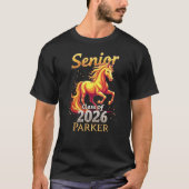 Senior 2026 Class Graduate Fire Horse Personalized T-shirt (Voorkant)