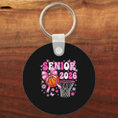 Senior 2026 class of 2026 basketball coquette bow sleutelhanger (Voorkant)