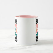 Senior 2026 Custom Retro Groovy Flowers Afstuderen Mok (Midden)