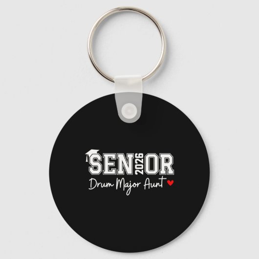 Senior 2026 Drum Major Tante Marching Afstuderen G Sleutelhanger (Voorkant)