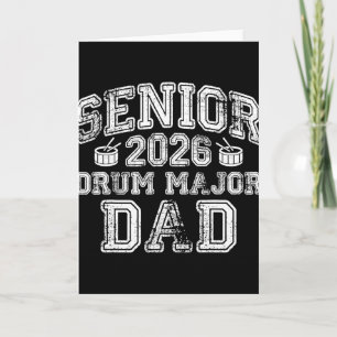 Senior 2026 Drum Major Vader Band Muziek Afstudere Kaart