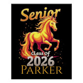 Senior 2026 Fire Horse Chinese Zodiac Gepersonalis Perfect Poster (Voorkant)
