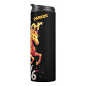 Senior 2026 Fire Horse Chinese Zodiac Gepersonalis Thermosbeker (Geroteerd rechts)