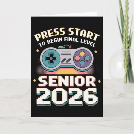 Senior 2026 Gamer Modus Aan Druk op Start Eindnive Kaart (Voorkant)