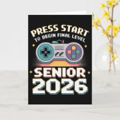 Senior 2026 Gamer Modus Aan Druk op Start Eindnive Kaart (Gele Bloem)