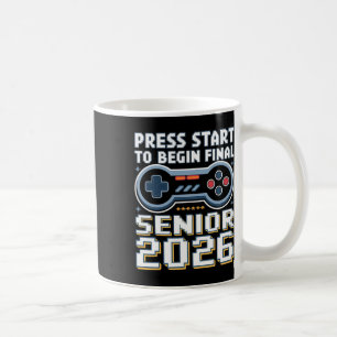 Senior 2026 Gamer Modus Aan Druk op Start Eindnive Koffiemok