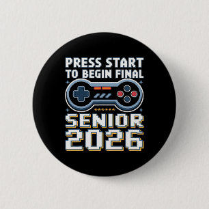 Senior 2026 Gamer Modus Aan Druk op Start Eindnive Ronde Button 5,7 Cm